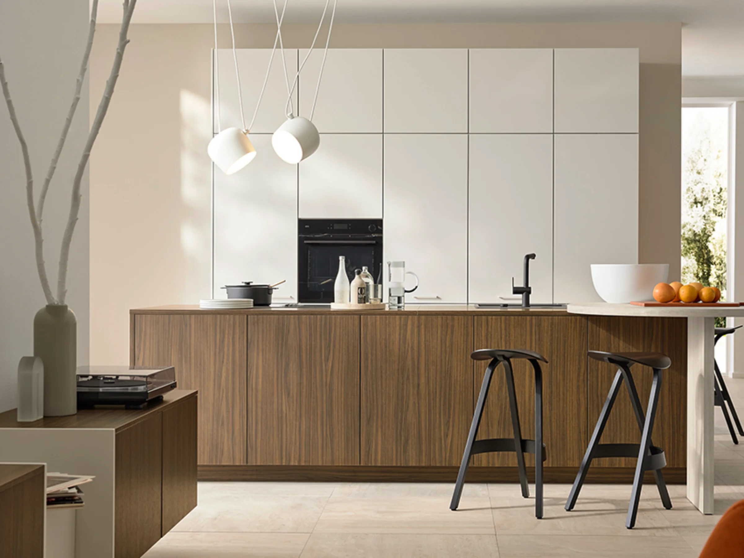 Nolte MANHATTAN kitchen, walnut and havana tones